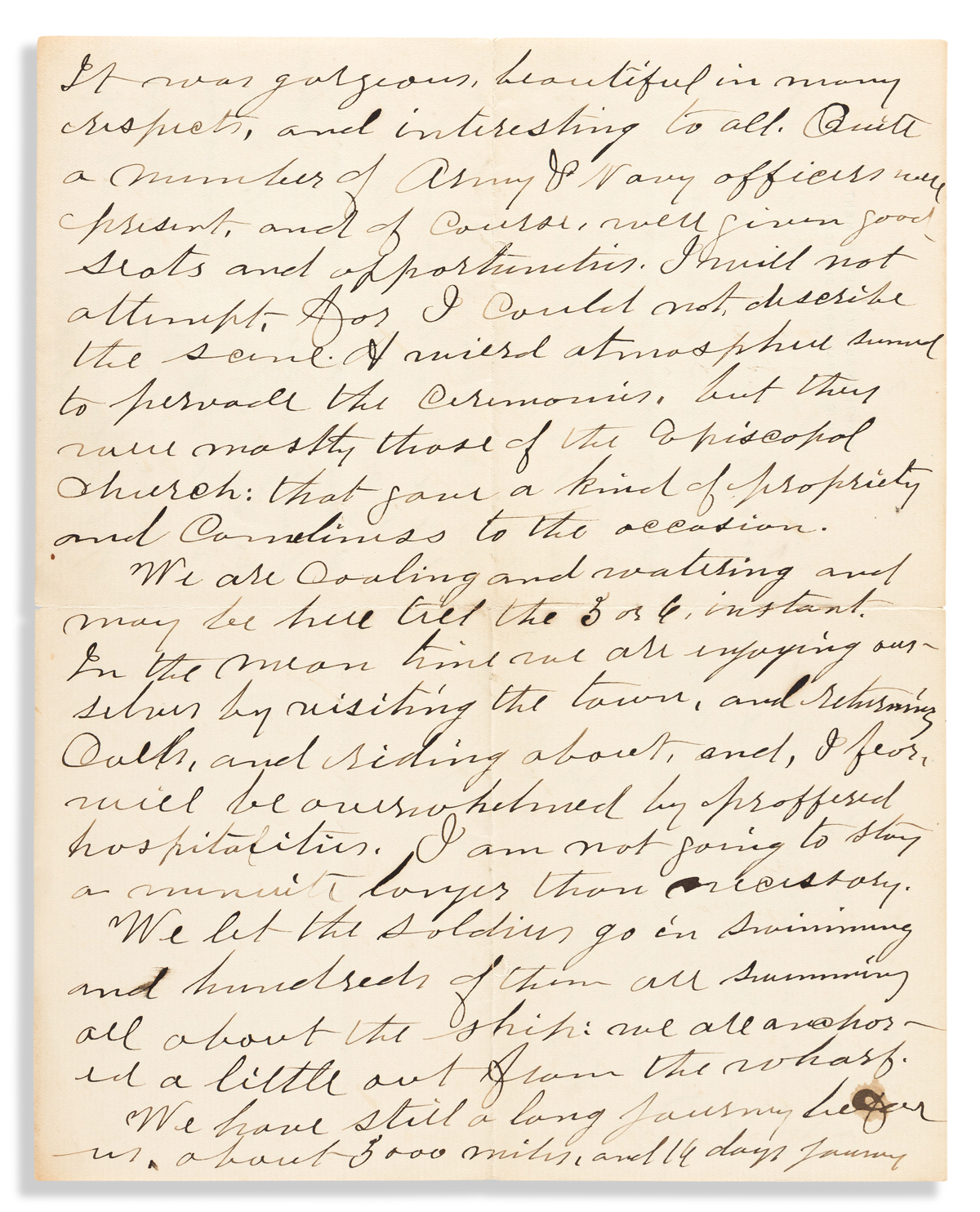 (HAWAII.) Aaron S. Daggett. Letter describing a royal Hawaiian funeral.